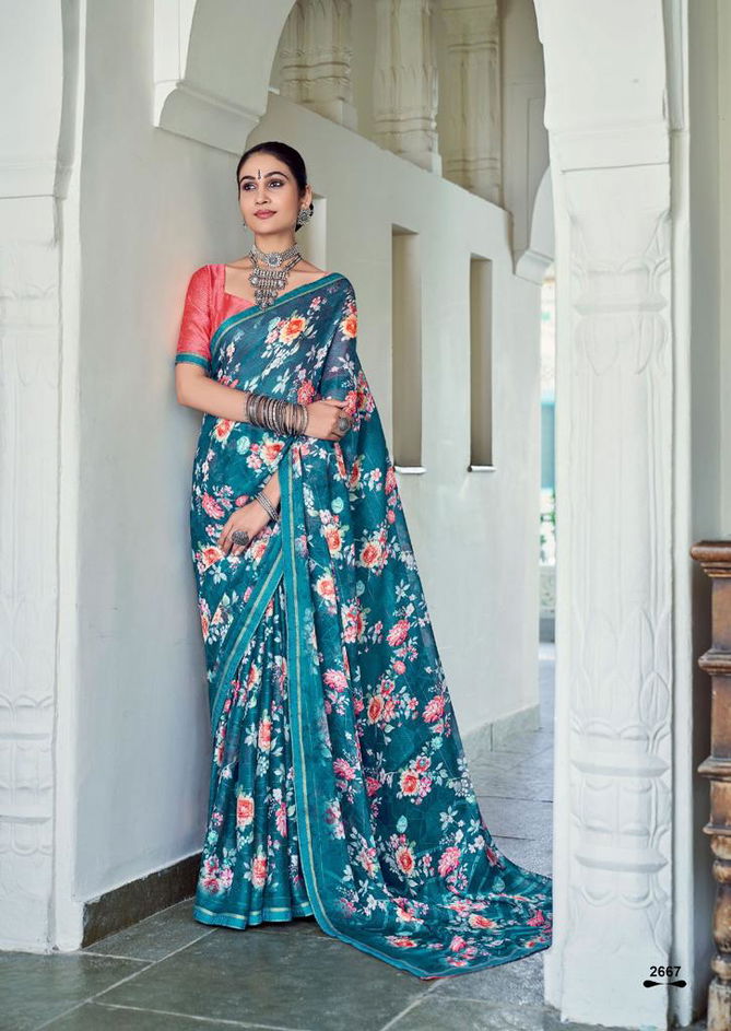 Kashvi Sara Ethnic Wear Wholesale Printed Designer Sarees Catalog